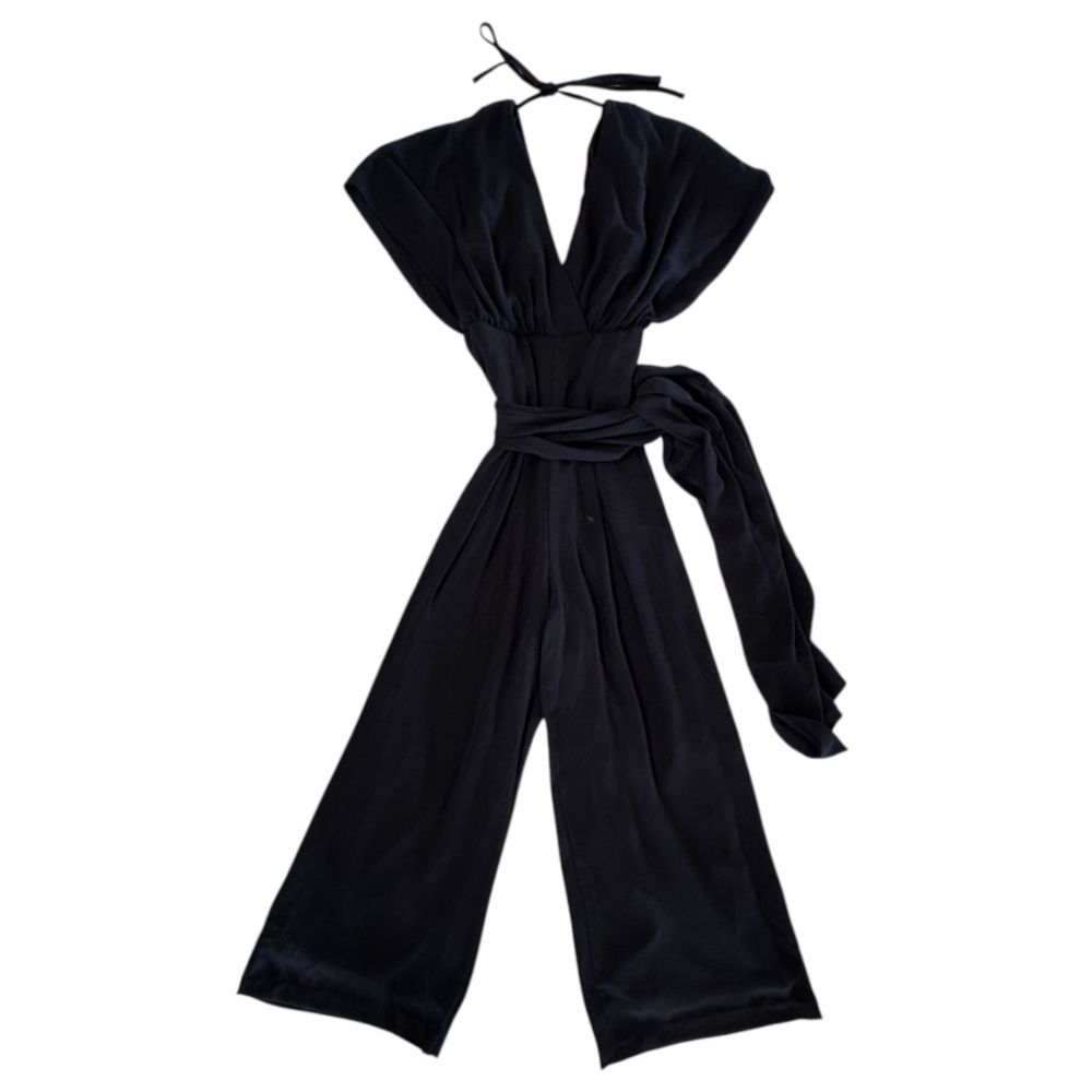 WHITE HOUSE BLACK MARKET -  CULOTTE JUMPSUIT - BLACK - 00